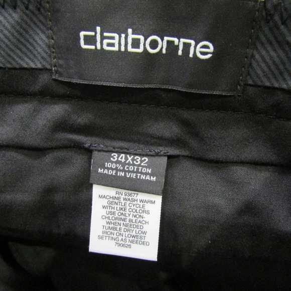 NEW Claiborne Black Dress Pants Size 34 x 32 - Picture 5 of 6